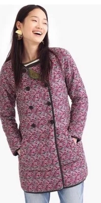 68 Nuevo Con Etiquetas Raro J Crew Liberty Floral Acolchado Reversible Chaqueta Abrigo M Foto 1 de 4