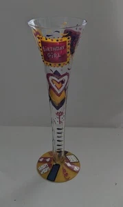 Lolita Champagne Moments - hand painted glass flute celebrating "Birthday Girl" - Picture 1 of 6