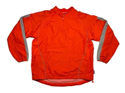 MAJESTIC COOL-BASE Bright Orange WINDBREAKER JACKET Baseball Gym Coat Men's XL - Image 1 of 4