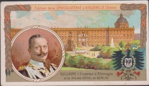 CHROMO CHOCOLATERIE D'AIGUEBELLE / KAISER WILHELM II. / DEUTSCHER PALAST / WAPPEN - Bild 1 von 1