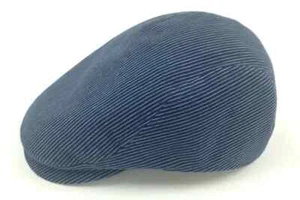 Japanese Traditional Arimatsu Shibori Hunting Hat: Mikawa Momen (vertical stripe - Picture 1 of 3