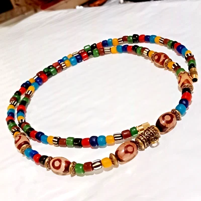 old Antique Necklace made from vintage coral Taravadee beads - Image 1 of 4