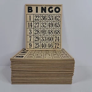 Vintage Cardboard Bingo Cards Lot of 70 4-5/8" x 5-3/4" - Picture 1 of 4