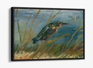 VAN GOGH THE KINGFISHER - FLOAT-EFFEKT LEINWANDKUNST BILDDRUCK - BLAU GRÜN - Bild 1 von 12