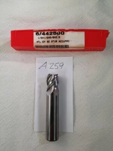1 NEUER ACCUPRO 1/2 ZOLL DURCHMESSER HARTMETALL-SCHAFTFRÄSER 07766207. 4 fl. STUB 5/8" LOC -A259 - Bild 1 von 2