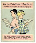 Baby Names for the expectant parent, boys and girls, Tuck baby book, 1950's