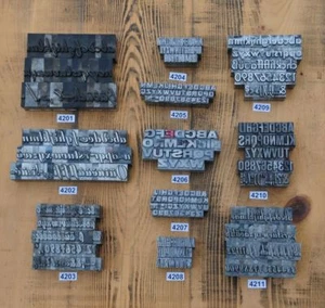 Bleischrift .. 1 Set zur Auswahl- Bleisatz Letter Lettern Buchstaben Blei Typo.. - Bild 1 von 7
