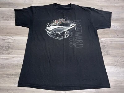 Camiseta Dodge Challenger All American Classic Detroit Skyline Woodward 2015 talla L Foto 1 de 4