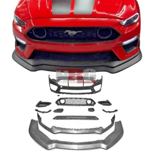 Fits 2018-2023 Ford Mustang Mach 1 Style Front Bumper replacement + Lip - Picture 1 of 5
