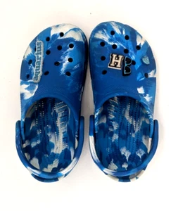 Crocs Kid's Blue & White Shoes Size 4 - Picture 1 of 7