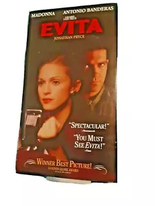 Evita (VHS, 1997) Madonna Antonio Banderas Jonathan Pryce Jimmy Nail - Picture 1 of 9