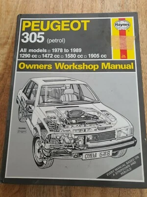 Haynes Owners Workshop Manual - Peugeot 305 Petrol - 1978-1986 #538 - Image 1 of 3