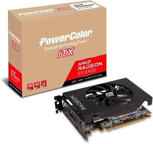 PowerColor AMD Radeon RX 6400 ITX Graphics Card with 4GB AXRX 6400 4GBD6-DH NEW - Picture 1 of 3