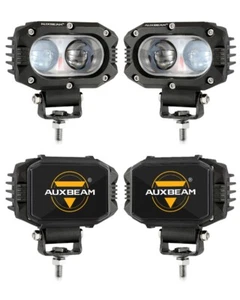AUXBEAM 4" LED Work Light Spot Pods Fog ATV SUV+Cover For 18-24 Jeep Wrangler JL - Picture 1 of 12