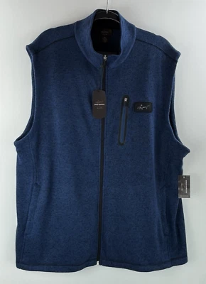 NUEVO CON ETIQUETAS Greg Norman Tasso Elba Golf Pullover Cremallera Completa Chaleco Polar Azul Para Hombre XL Foto 1 de 4