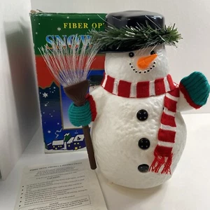 Vintage Glasfaser Schneemann Blasform mit Stoffschal und Fäustlingen 12" groß offene Box - Bild 1 von 15