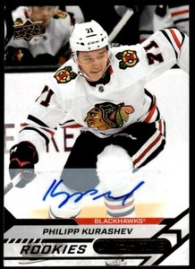 2020-21 Upper Deck Overtime Gold Foil Autographs Philipp Kurashev / Auto Chicago