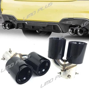 Black Carbon Fiber Exhaust Tips for BMW M240i M340i xDrive M440i 2020-2026 - Bild 1 von 12