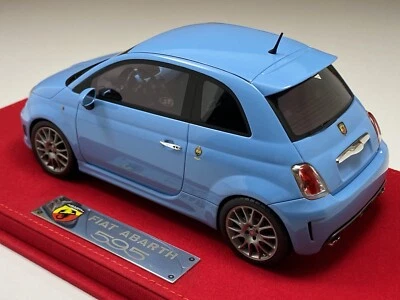 BBR 1/18 BLM1817A Abarth 595 50° Ann 2013 Azzurro RARE (mr Makeup Hpi Amr Bosica - Immagine 1 di 4