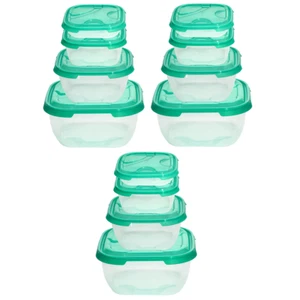 3x 4er Packung Frischhaltedose Aufbewahrungsbehälter Vesperdose Picknickbox Grün - Bild 1 von 4