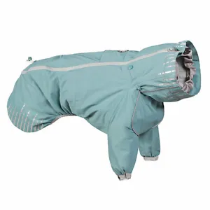 New Hurtta Rain Blocker Dog Rain Coat Size 30 cm or 12 inches Color is Stream
