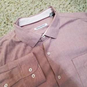 Tommy Bahama Mens XXL Long Sleeve Button Up Light Red Shirt - Picture 1 of 7