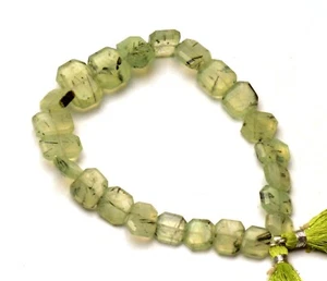 Perlas de corte en rodajas de prehnita de gema natural de 9 a 15 mm de 8,5" hebra - Imagen 1 de 5