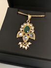 Green Kundan Indian Traditional Wedding Gold Plated Jewellery Long Necklace