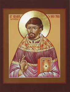 Cartolina Sant'Alessandro Hotovitsky di New York cartolina di preghiera devozionale icona COME NUOVA - Foto 1 di 2