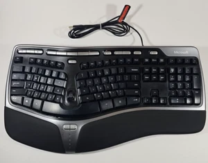 Microsoft Natural Ergonomic Keyboard 4000 v1.0 KU-0462 USB Wired FREE S/H - Photo 1/6
