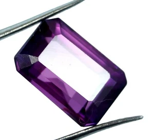 Impresionante piedra preciosa suelta de corte esmeralda con certificación de zafiro natural bicolor de 7,20 quilates - Imagen 1 de 6