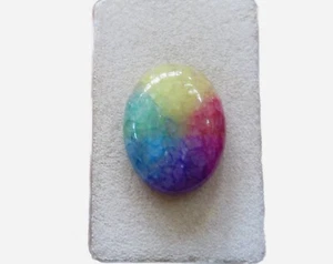 Solarquarz bunt Cabochon 25,8x19,7 mm Nr. U31791 - Bild 1 von 1