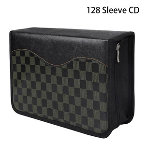 128Disc CD DVD Storage Bag PU Leather Media Album Case Holder Organizer Sleeves - Picture 1 of 8