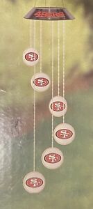 NFL Fan San Francisco 49ers Logo Solar LED Garden Deck Hanging Mobile