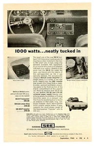 CQ Ham Radio Mag. Annuncio ""1000 watt... ben nascosto"" SB-34 & SB-2LA SBE (9/65) - Foto 1 di 1