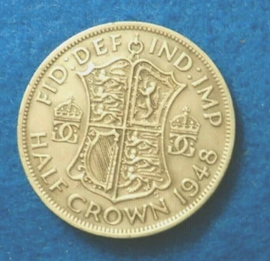 1948 Great Britain 1/2 Crown - Extremely Nice Coin - See Pictures - Picture 1 of 2