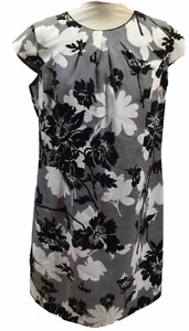 Vestido ANNA ROSE Gris Mezcla Floral Cremallera Sin Mangas Reino Unido 16 ENVÍO GRATUITO - Imagen 1 de 5
