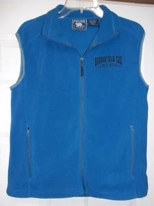 VTG Brookfield Zoo Chicago EMBROIDERED Fleece Vest Full Zip Blue Size Medium - Picture 1 of 7