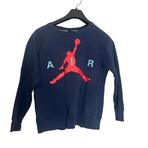 Air Jordan Boys Navy Blue Red Sweatshirt Size 12-13 - Picture 1 of 8