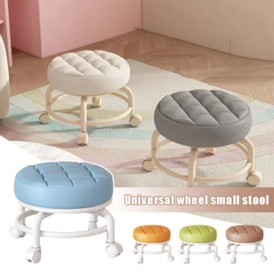 Universal Wheel Stool Small Rotating Children Low Stool Household Round Chair - Image 1 of 4