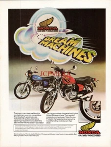 HONDA '250 & 400 Dream' Motor Cycle ADVERT 1977 Original Vintage Print Ad 690/33 - Picture 1 of 1