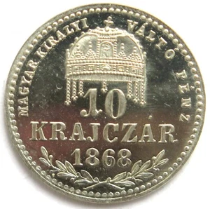 [R3495] 10 Krajczar 1868 K.B. Francesco Giuseppe I. (1848-1916) ARTEX - Imagen 1 de 2