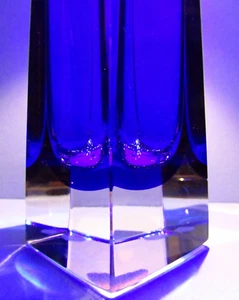 VASO BLU ESTIVO CECO COME PAVEL HLAVA EXBOR ZBS Murano Boemia Cristallo Vetro - Foto 1 di 12