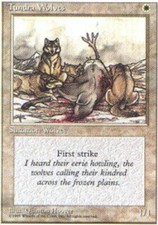 4x Tundra Wolves MTG 4th Edition NM Magic Regular