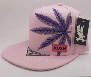 Pink Marijuana Weed Pot 420 Snap Back Embroidered Baseball Hat Cap New in BOX - Picture 1 of 5