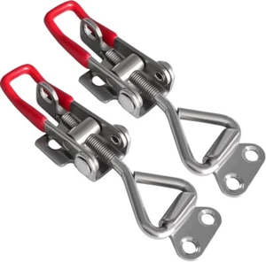 2Pcs Stainless Steel Adjustable Heavy DutyToggle Latch Clamp 4001 with Lock Hole - Picture 1 of 8