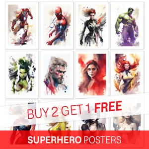 SUPERHELDENPOSTER Wandkunst Druck Poster MARVEL COMIC BUCH - Bild 1 von 28