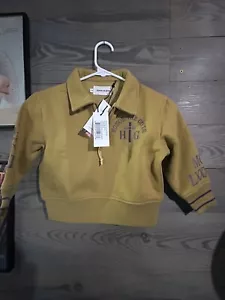 Honor The Gift 1/4 Zip Pullover Sweatshirt Kids Child Size 3-4 Olive - Picture 1 of 3
