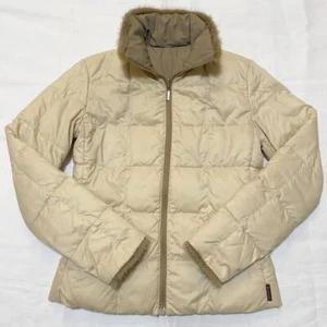 Authentic MONCLER Reversible down jacket Beige Brown size 0 good condition R560 - Picture 1 of 24