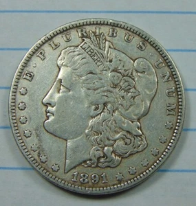 1891 MORGAN SILVER DOLLAR  - Picture 1 of 2